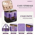 thumbnail image 2 of BAGMIND Makeup Bag Organizer for Women, Large Travel Cosmetic Case and Nail Polish Organizer with Zipper,Purple 1 Piece, 2 of 4