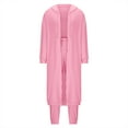 thumbnail image 4 of Brondbend Sweatpants Sets Women's Sweatshirts Hoodies Long Sleeved Full Zipper Drawstring Pullover Solid High Waist Jogger Outfits Fashion Loose Tracksuits Party Fall Winter Sets Pink, 4 of 6
