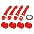 thumbnail image 1 of Conjunto de cubiertas para manijas de puerta exterior Unique Bargains, trim decorativo para Jeep Renegade 2015-2021, ABS, Rojo, 1 juego, 1 of 6