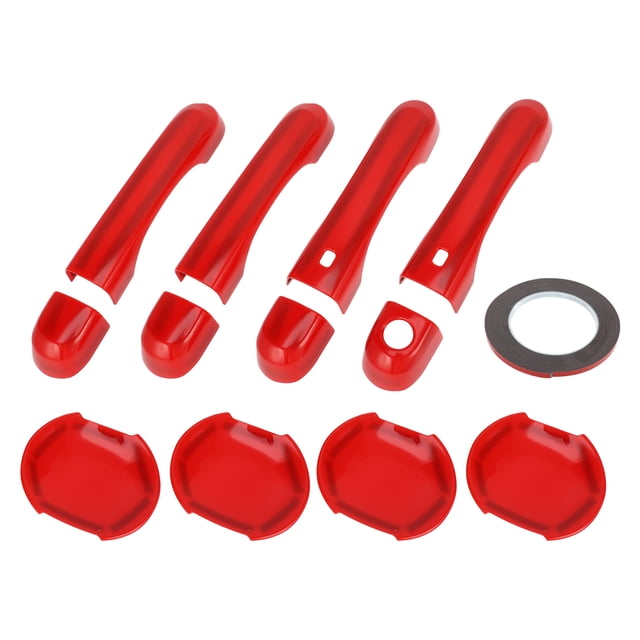Conjunto de cubiertas para manijas de puerta exterior Unique Bargains, trim decorativo para Jeep Renegade 2015-2021, ABS, Rojo, 1 juego