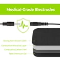 thumbnail image 4 of Juego de almohadillas de repuesto AUVON TENS, 20 paquetes de electrodos de varios tamaños para unidad TENS, reutilizables y sin látex, para aliviar el dolor (conector de 2 mm) (negro), 4 of 5