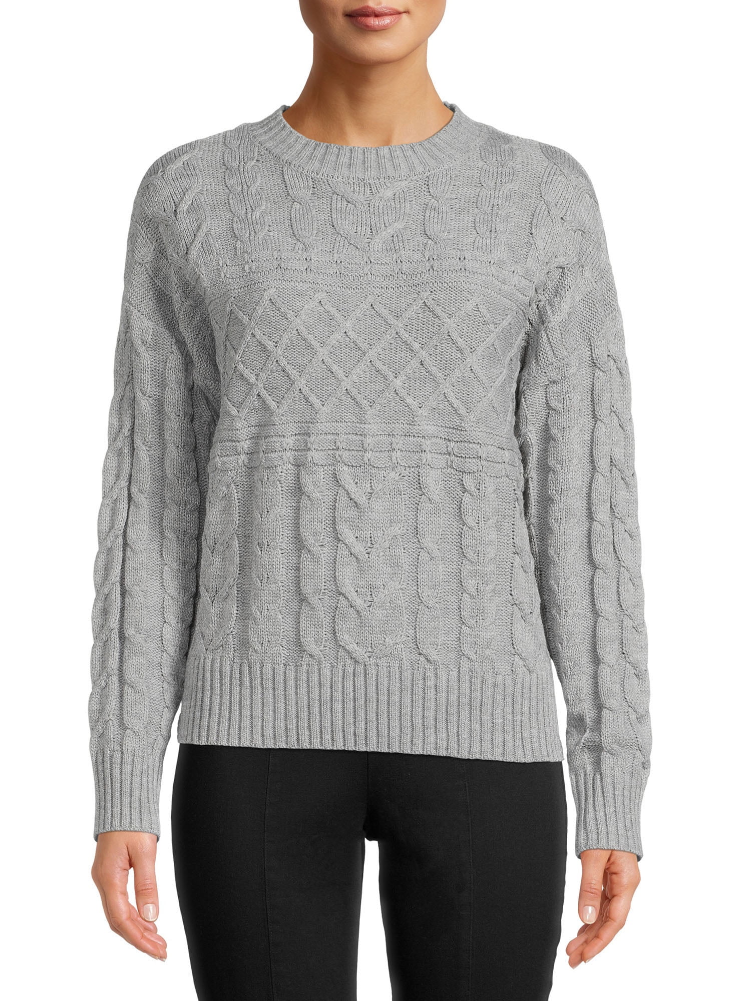 Time and Tru Women's Mixed Stitch Sweater