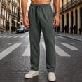 thumbnail image 3 of SAWOBUUN Mens Summer Quick Dry Pants Straight Leg Elastic Waist Lightweight Breathable Relaxed Fit Trousers, 3 of 5