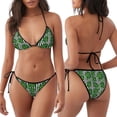 thumbnail image 3 of Fotbe Palm Greenery Traje de Baño para Mujer de Dos Piezas – Bikini Sexy de Tirantes Tipo Halter con Diseño Triangular, 3 of 6