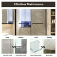 thumbnail image 3 of Sliding Glass Shower Door, 56-60" W X 76" H, 8mm Tempered Glass, Easy-Clean Coating, Brushed & Polished Finish, Smooth Buffering Mechanism, Framed A-Black, 3 of 6