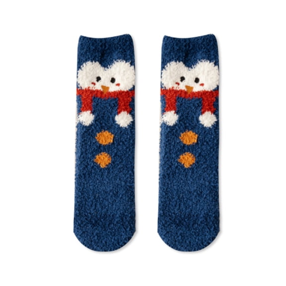 NMMUED Christmas Socks Fluffy Socks Christmas Stockings Fluffy Christmas Socks Christmas Gifts for Girlfriend Christmas Fuzzy Socks for Women Xmas Gifts for Women Blue One Size