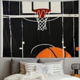 thumbnail image 2 of BCIIG Basketball Hoop Court Tapestry Wall Hanging Unique Style Graphic Tapestries Home Wall Decor Art for Living Room Bedroom Apartment Farmhouse Dorm 40x30inch, 2 of 6