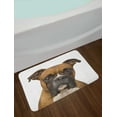 thumbnail image 2 of Boxer Dog Bath Mat, Front View 2 Years Old Purebred Boxer Dog Animal Photo, Plush Bathroom Decor Mat with Non Slip Backing, 29.5" X 17.5", Pale Brown Dark Brown, by Ambesonne, 2 of 2