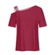 thumbnail image 5 of Camiseta de Manga Corta Sexy de Moda 2024, Camiseta Casual de Manga Corta, 95% Poliéster 5% Blusa de Spandex para Mujeres, Top de Verano de Lavado de Manos, 5 of 7