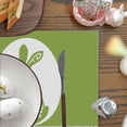 thumbnail image 4 of SLYNSHome Rabbit Bunny Happy Easter Placemats 12x18 Inch Seasonal Spring Table Mats for Party Kitchen Dining Decoration, 4 of 7