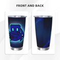 thumbnail image 3 of Saiise Geometry Dash Print Tumbler 20 Oz Stainless Steel Vacuum Insulated with Straw Coffee Cup for Home,Office,Outdoor Works Great for Ice Drinks and Hot Beverage, 3 of 8