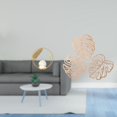 thumbnail image 2 of Figura decorativa de madera y metal con forma de cristal, ideal para interiores. Estatua de arte tropical para pared, perfecta para pasillo, chimenea,, 2 of 8