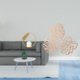 thumbnail image 2 of Escultura de madera y metal con forma de palmera de cristal, figura decorativa para interiores, estatua, arte de pared tropical para pasillo, chimenea, 2 of 8
