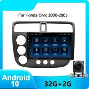 Jahy2Tech Android Navigation Car GPS - All-in-One Reversing Video Player for 00-05 Civic - Bluetooth, WiFi, FM/RDS Radio, Split-Screen Display, Multiple EQ Sound Scenes