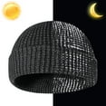 thumbnail image 2 of Uutvmp Reflective Beanie for Men Women, Beanie Reflective Winter Hat, Glowing in The Dark Beanie, Night Running Walking Beanie Hat, 2 of 8