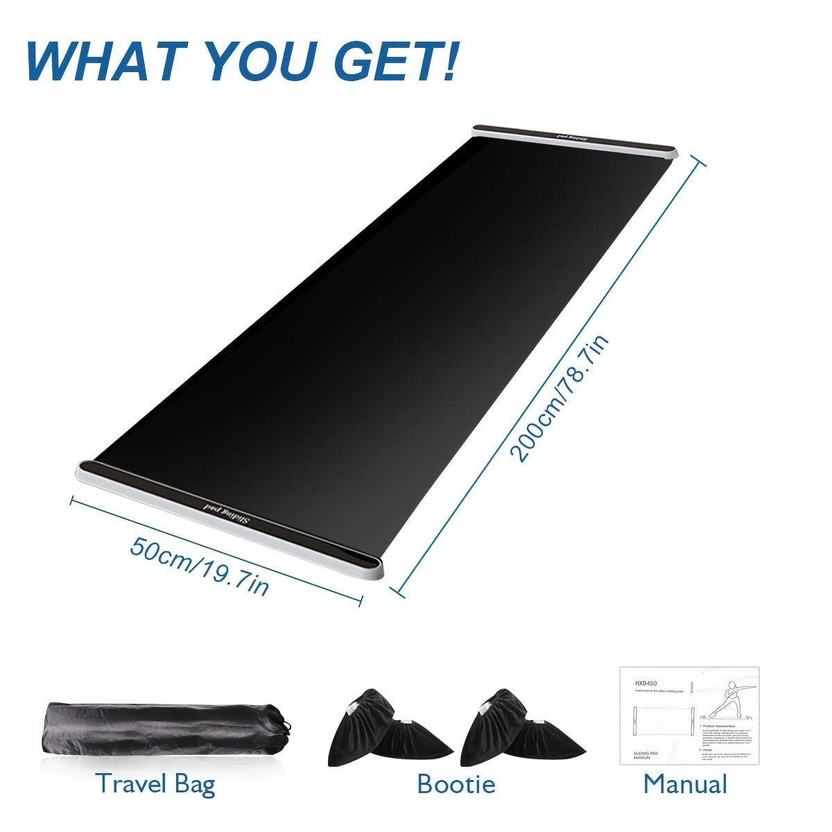 Slide Board,Portable Ice Hockey Training Aid, Hockey Slide Board For LowImpact Home Gym Workout