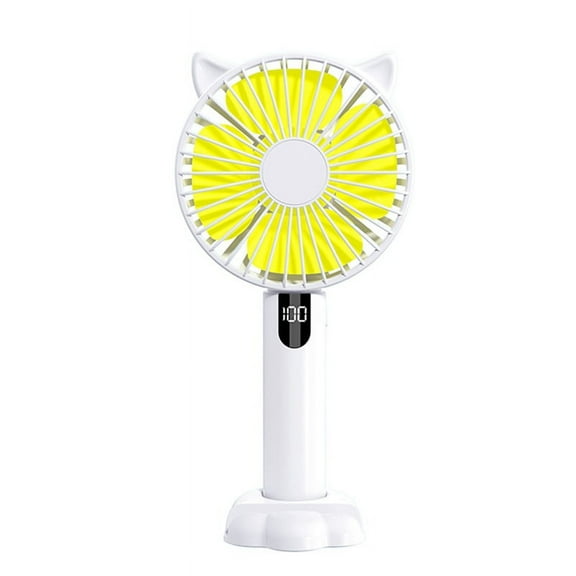 V10 PRO 1200mAh Handheld Standable with Digital Display Multi-Function Convenient Portable Fan,Glacier White