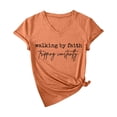 thumbnail image 5 of Women's T-shirts Women's Walking By Tripping Constantly Print T Shirt Casual V Neck T Shirt T-shirts, 5 of 5