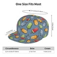 thumbnail image 4 of Susaid Fruit Ice Cream Print Baseball Cap Hip Hop Style Flat Visor Adjustable Outdoor Cap Unisex Adjustable Breathable, 4 of 7