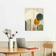 thumbnail image 2 of GOSMITH Green Geometric Painting Mid Century Prints Green Abstract Canvas Wall Art Abstract Boho Poster Olive Green Pictures Geometric Shape Wall Art Modern Minimalist Artwork for Living Room, 2 of 4