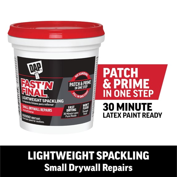 DAP Fast 'N Final 16 oz White Lightweight Spackling Putty