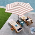 thumbnail image 5 of Best Choice Products 10ft Outdoor Steel Market Patio Umbrella w/ Crank, Tilt Push Button, 6 Ribs - Striped Rust, 5 of 7
