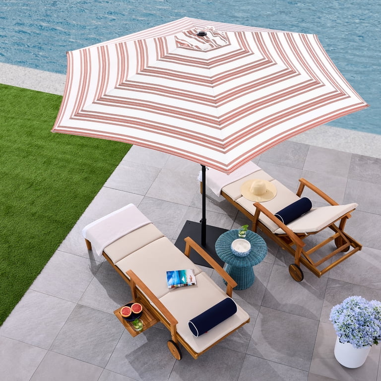 best outdoor patio umbrellas Best Choice Products 10ft Outdoor Umbrella, Steel Frame, Canopy, Tilt  Crank, Rust Striped