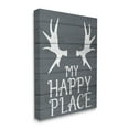 thumbnail image 3 of Stupell Industries Rustic My Happy Place Large Elk Antlers Canvas Wall Art by Kim Allen, 3 of 3