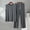 Dark Gray, variant on mihongmao Summer Travel Outfits for Men Beach Outfits Men's Fashion Sleeveless Round-Neck Casual Regular Solid Comfy Set Gray 4X
