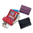 thumbnail image 5 of Women's Leather Wallet Purse RFID Blocking Cowhide Compact Wallet with Card Slots & Cash Organizer Small Soft Handbag for Everyday Use (Dark Blue), 5 of 8