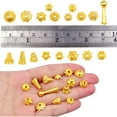thumbnail image 3 of 120 Gram Bali Style Bead Caps Flower Cone End Caps Alloy Spacer Beads with a Box for DIY Earrings Necklace Bracelet Jewelry Making, Bright Golden, 3 of 7
