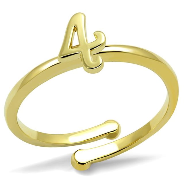 Alamode LO4032-8 Anneau en Laiton Doré pour Femmes Sans Pierre - Taille 8