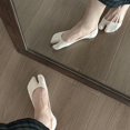 thumbnail image 6 of LUOGENLI Summer Thinâtype Tabi Toe Separator Socks, Antiâ Silicone Invisible Boat Socks Casual Minimalist Foot Liners Beige One Size, 6 of 8