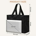 thumbnail image 6 of WANDF Tote Bag for Women with Zipper,Large Work Totes Laptop Bag with Multi-Pockets for College,Teacher,Nuser,Doctor,Durable Tote Bag for Travel,Beach,Gym(Black Totes), 6 of 11