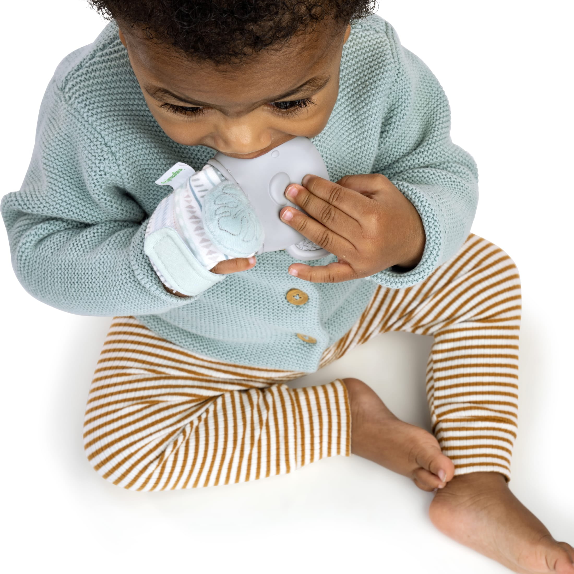 Ingenuity Teething Mitt & Rattle, For Ages 3 Months & Up -  Van