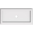 thumbnail image 1 of Ekena Millwork CMP14X7RE-01000 1 in. ID x 4.75 in. Rectangle Architectural Grade Médaillon de Plafond Contemporain PVC, 1 of 1