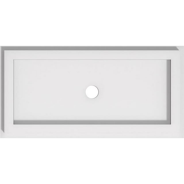 Ekena Millwork CMP14X7RE-01000 1 in. ID x 4.75 in. Rectangle Architectural Grade Médaillon de Plafond Contemporain PVC