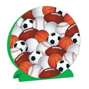 Party Central Club Pack of 12 Red and White Athletic Sports Ball Party Table Centerpiece Decors 9"