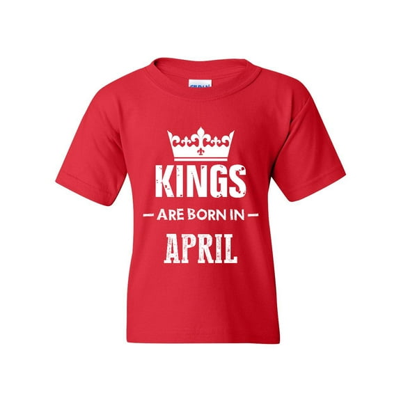 Artix - Big Girls T-Shirts and Tank Tops - Birthday Gift Kings Are Born In April