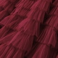 thumbnail image 3 of EHRWE Women's Skirt A Line Pleated Skirt Long Tutu Skirt Ruffle Mesh Vintage Calf Length Chiffon High Waist Skirt Festival Party Skirt, 3 of 6