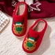 thumbnail image 4 of Suaves para Parejas Pantuflas Felpa Alce Navideño Antideslizantes Interior, 4 of 9