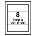thumbnail image 2 of Recambios de insertos de credencial para láser/inyección de tinta Avery® - Inyección de tinta láser - Blanco - Cartulina - 8 / Hoja - 400 Etiqueta(s) en total - 400 / Caja, 2 of 5