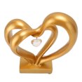 thumbnail image 2 of Escultura De Doble Corazón - Estatua De Corazón Romántico De Resina, Artesanías De Resina De Corazón De Amor Escandinavo, Decoraciones para El Hogar, Regalos, Adornos Creativos(Blanco), 2 of 14