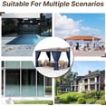thumbnail image 5 of Gotland 10FTx24FT Outdoor Wall-Mounted Hardtop Pergola, Metal Frame Gazebo with Sloping Sun Panel Roof and Double Curtains for Patio, Garden, Lawn, Navy, 5 of 8