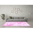 thumbnail image 3 of Ahgly Company Indoor Round Abstract Pink Modern Area Rugs, 7' Round, 3 of 4