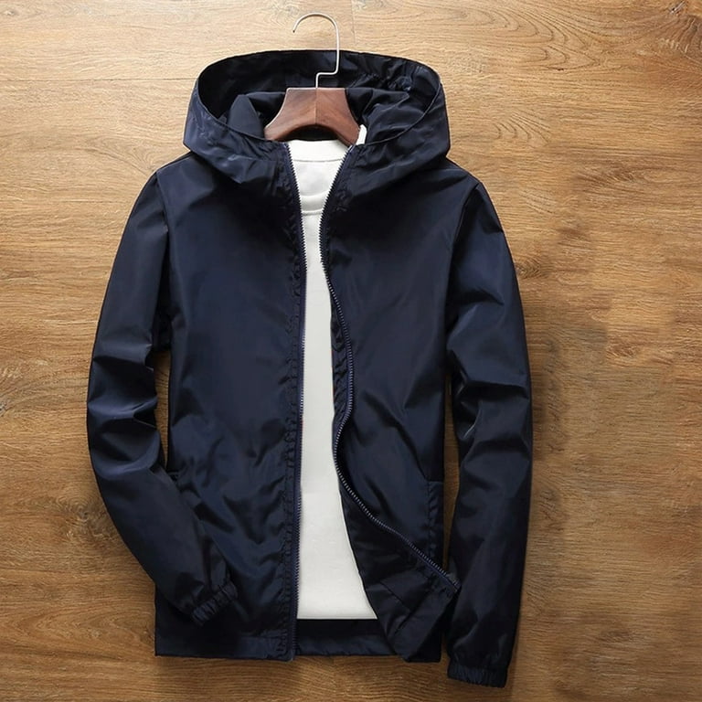 LinJis Men's Autumn And Winter Solid Color Plus Long Sleeve Hooded