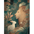 thumbnail image 1 of Toile Murale Tropicale Lion et Agneau 15,75 X 11,81 Pouces, 1 of 8