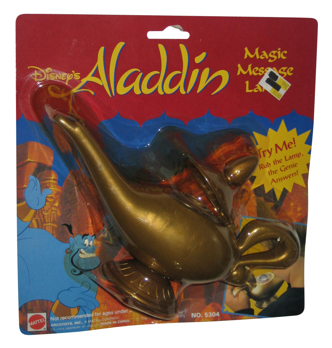 Disney Aladdin TV Series Mattel Magic Message Rub Lamp Toy