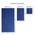 thumbnail image 3 of Loft by Loftex New Generation Solid 6-Piece Towel Set,Blue, 3 of 8