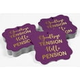 thumbnail image 4 of Inkdotpot Pack Of 50 Good Bye Tension Hello Pension Retirement Paper Tags DIY Craft Bracket Shape Real Gold Foil Hang Tags, 4 of 7